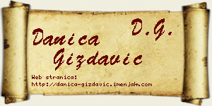 Danica Gizdavić vizit kartica